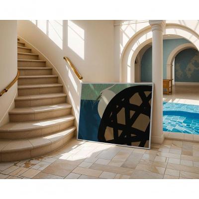 Quadro Decorativo Silhuetas no Pântano Retangular 60 X 90 Preto
