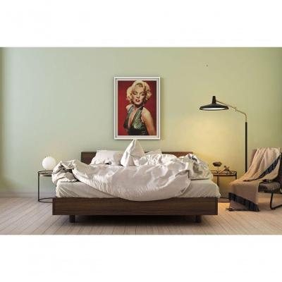 Quadro Decorativo Reflexos de Marilyn Retangular 60 X 40 Amadeirado