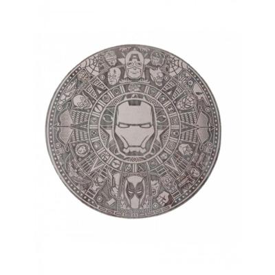 Quadro Decorativo Mandala Homem de Ferro Redondo Amadeirado [F031]