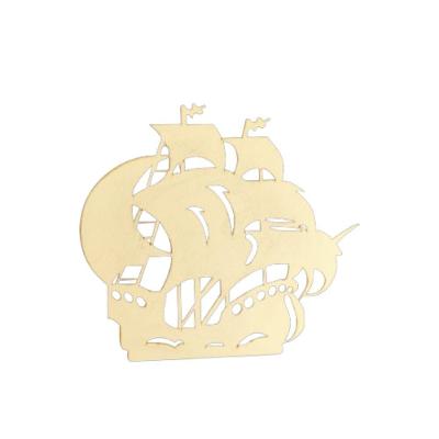 Quadro Decorativo Tema Navio Pirata Infantil [F031] Formato Retangular Branco