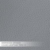 Sofá 3 Lugares Pés Madeira Kenny 210cm Couro Cinza - 4