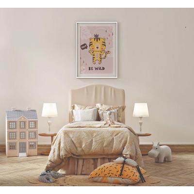 Quadro Infantil Roar! Retangular 20 X 30 com Moldura Tipo Caixa Preto