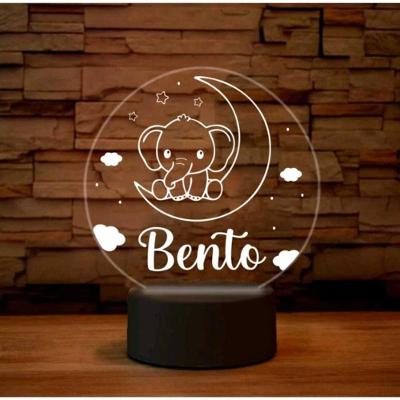 Luminária LED de Mesa Redonda 14 X 10 Lousa Acrílica para Anotações Amarelo OEM