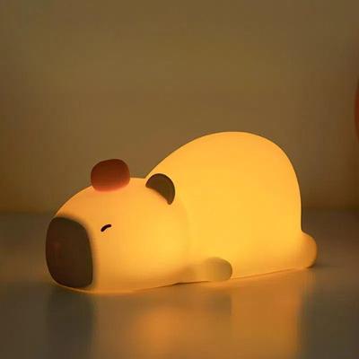 Luminária Capivara Luz Noturna com Controle por Toque e Desligamento Automático Branco OEM