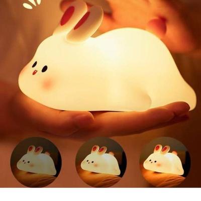Luminária Abajur Touch Coelhinho 3 Níveis de Brilho LED 5V Branco Top Rio Comercial
