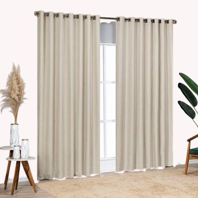Cortina Blackout Celine Varão 3,0 X 2,7M Poliéster Areia Lilly Home Enxovais
