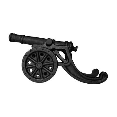 Canhao Decorativo de Jardim Guerra Ferro Fundido Preto Grande Vintage Industria Sao Jose