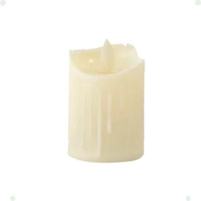Vela de LED Decorativa Parafina Escorrida 10cm Efeito Chama Viva Branco Rio Tijucas