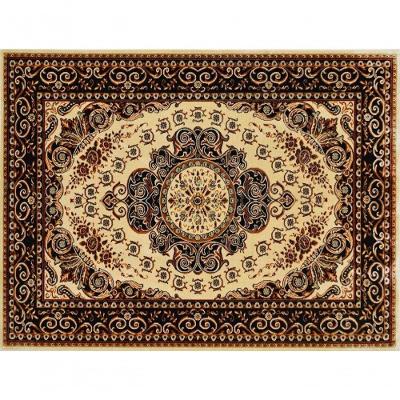 Tapete Passadeira Marbella Elite Bso Kerman-4 60x2000CM 100% Poliéster Caramelo, Preto, Creme