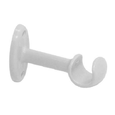 Suporte para Cortina Prátiko Kit com 2 Suportes, Buchas e Parafusos 6 Branco Bella Arte