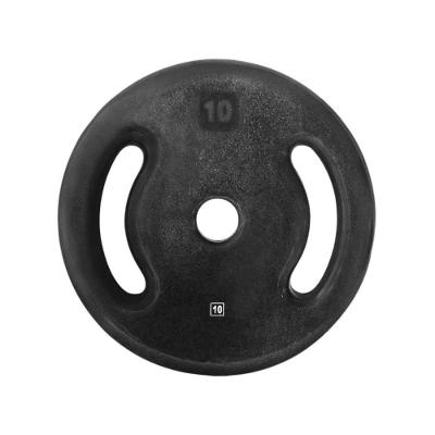 Anilha de Musculação Ferro Fundido Emborrachada com Alça Lateral 10,0 kg Preto