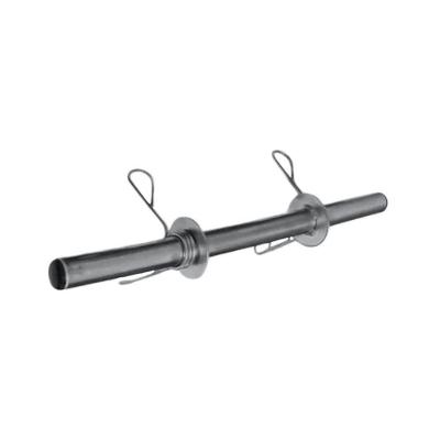 Barra de Musculação Ôca 1" 40cm Galvanizada com Presilhas Prata Anilhas Fitness