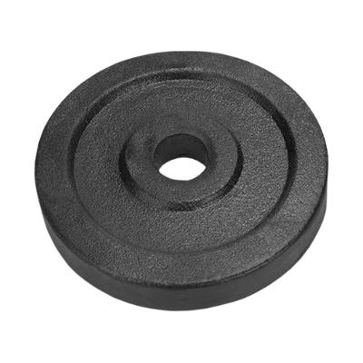 Anilha de Musculação Ferro Fundido Pintada Academia 0,5kg com Alça Preto Anilhas Fitness