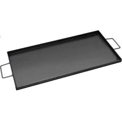 Chapa para Fogareiro e Fogão Chapa 25x48cm Ideal para Churrascos e Grelhados Resistente Preto