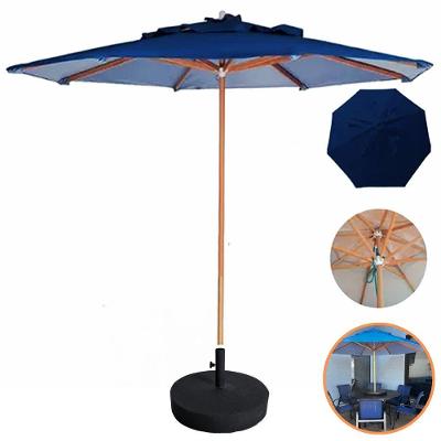 Guarda Sol Ombrelone 3,00m + Base 40kg Para Praia Piscina Jardim Azul