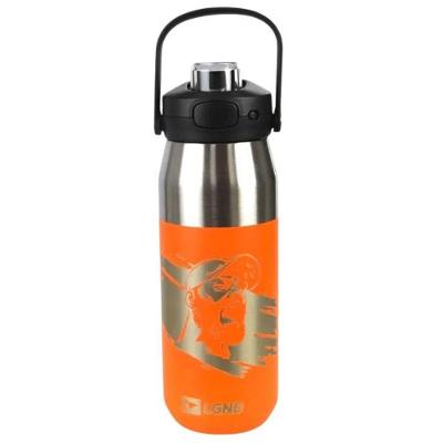 Garrafa Térmica AHU Legendários 750ML com Tampa Copo Laranja Nautika