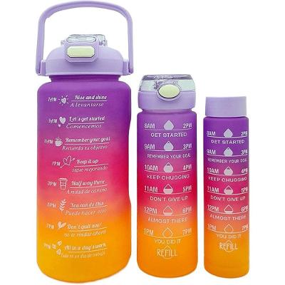 Garrafa de Água Kit Garrafas de Água Frases Motivacionais para Treino e Academia Roxo Rosa Amarelo
