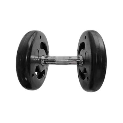 Dumbbell Injetado com Pegada Cromada 8kg para Musculação Preto Anilhas Fitness
