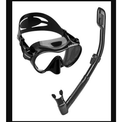 Máscara de Mergulho com Vidro Temperado Anti Vazamento Preto OEM para Natação e Snorkeling