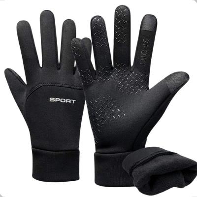 Luva para Ciclismo e Motociclismo Modelo 3 g Impermeável com Touch à Prova de Vento Preto OEM