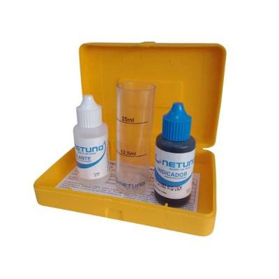 Kit Teste de Alcalinidade para Piscinas Modelo Teste Alcalinidade Compacto Fácil de Usar Netuno