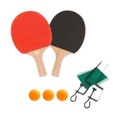 Kit Tênis de Mesa Ping Pong com 2 Raquetes, Rede e 3 Bolinhas para Iniciantes DDG Toys