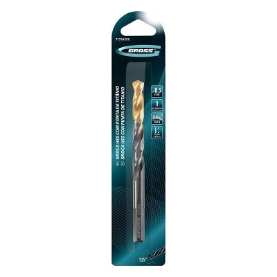 Broca para Metal Aço Rápido Nitreto de Titânio 8,5mm Azul Gross