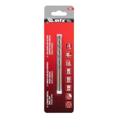 Broca para Metal 6mm 714369 Aço HSS Co-5% Alta Resistência Vermelho Mtx