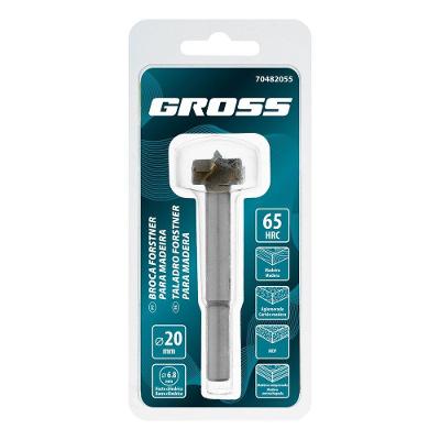 Broca Fresa Forstner para Madeira 20mm Aço 45 Vk8 Forstner 20mm VK8 70482055 MDF HDF Gross