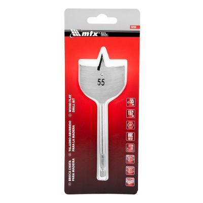 Broca Chata para Madeira 55mm 150mm Aço 45 704359 Vermelho Mtx