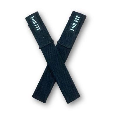 Tala Straps para Academia 100% Algodão Apoio para Levantamento de Peso Preto OEM