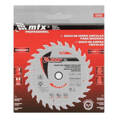 Disco de Serra Circular 110mm 22,23mm 40 Dentes para Acabamento Fino em Madeiras e Plásticos