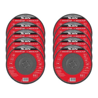 Disco de Desbaste Flap 740759 P80 180x22,2mm Óxido de Alumínio Vermelho Mtx