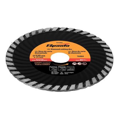 Disco de Corte Turbo Diamantado 125X22,2mm 6mm para Corte a Seco Laranja Sparta Ferramentas