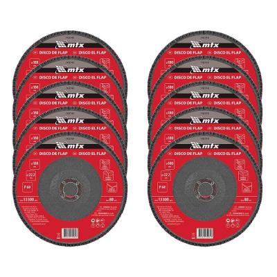 Disco de Desbaste Flap 74074 Óxido de Alumínio P60 180x22,2mm Vermelho Mtx