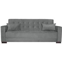 Sofá Cama 3 Lugares Jobim Suede Cinza - 3