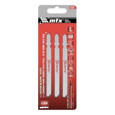 Lâmina para Serra Tico 781509 Aço Rápido Bimetálica 75mm Jogo 3 Peças Vermelho Mtx