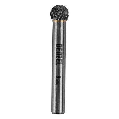 Lima Rotativa para Metal Esférica Tipo D 8mm para Desbaste e Polimento Amarelo Denzel