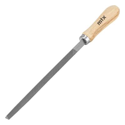 Lima Triangular Bastarda 200mm 8" 1603555 para Metais com Cabo de Madeira Mtx