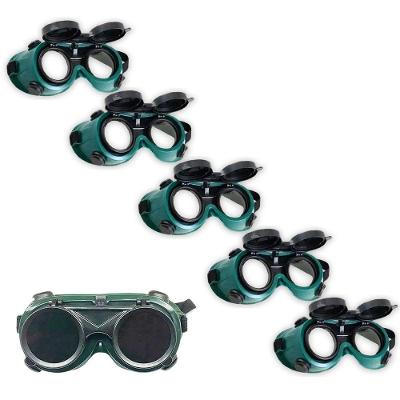 Kit 5 Óculos de Solda BSL3263 Dupla Lente Articulável Verde AB Mídia