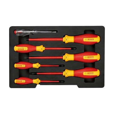 Jogo de Chave de Fenda Torx Isolada VDE 7 Peças com Testador de Fases Vermelho Bosch