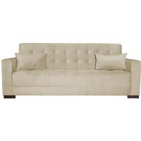 Sofá Cama 3 Lugares Jobim Suede Bege