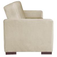 Sofá Cama 3 Lugares Jobim Suede Bege - 6