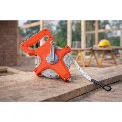 Fita Métrica com Manivela 30 Metros para Obras Reformas e Jardinagem Laranja Black Bull