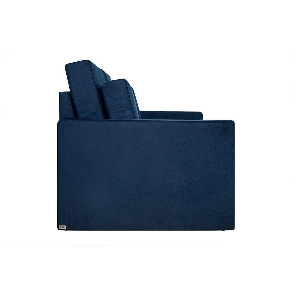 Sofá Cama Castor Casal Salerno Max Suede Azul - 4