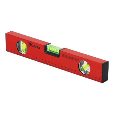 Nível de Alumínio com Régua 3 Bolhas 300mm 12'' 332189 Vermelho MTX