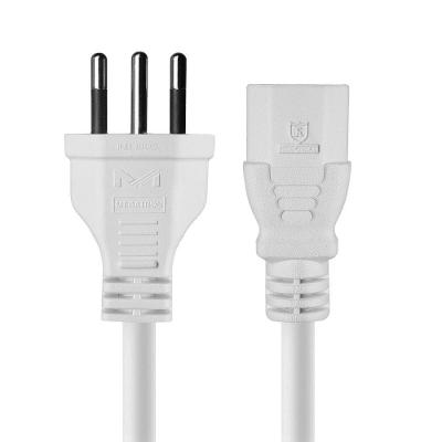 Cabo de Força Tripolar para Fonte 3x0 e 75 mm 250V 2 m 10A Kit com 10 Peças Branco Vinik