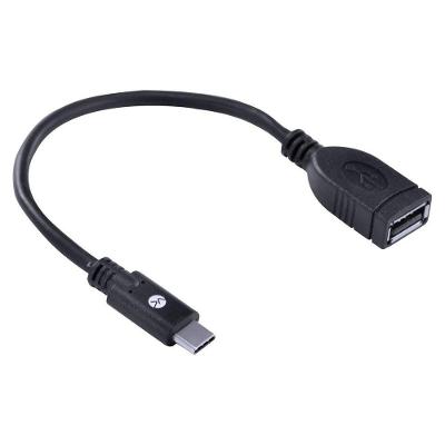 Adaptador Tipo C para USB Fêmea com OTG 20 cm para Periféricos Android 480 MBPS Preto Vinik