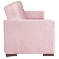 Sofá Cama 3 Lugares Jobim Suede - Amarena Móveis Rosa Bebê - 6