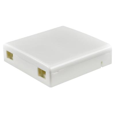 Caixa de Terminação Óptica 2 Fibras Pto para Instalações FTTH com Suporte a 2 Emendas e 2 Conectores